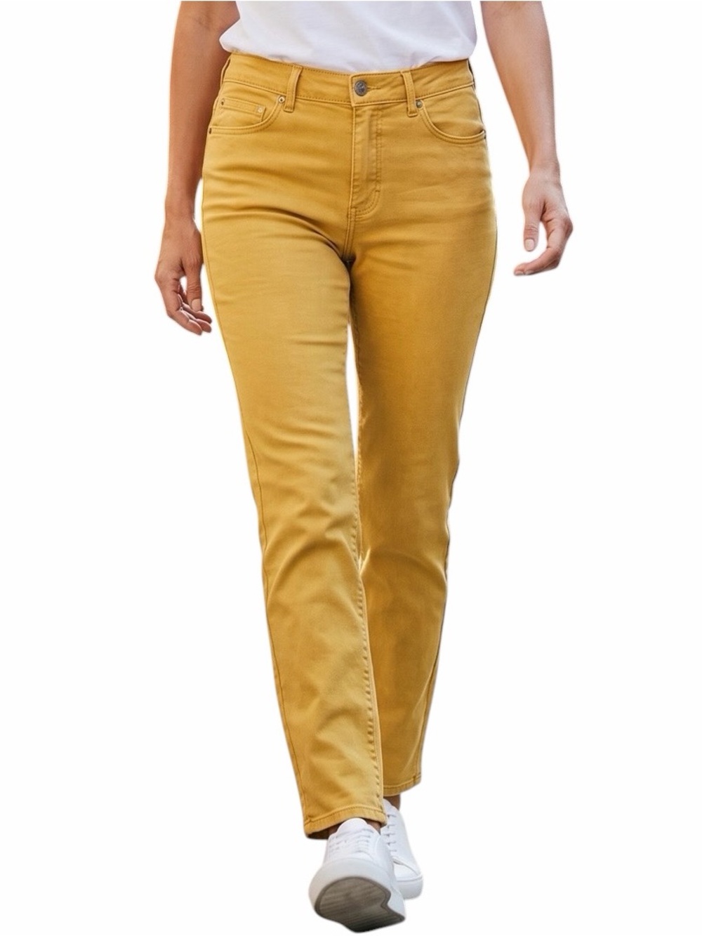 Mustart Yellow C EST. 1946 Denim High Mid Shape Enhancing Women's Jeans Size 12